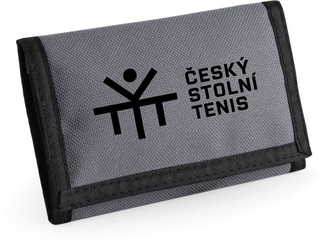 Peněženka s logem Český stolní tenis (šedá)