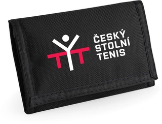 Peněženka s logem Český stolní tenis (černá)