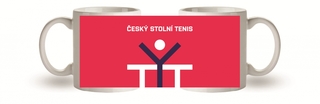Hrnek s logem Český stolní tenis (Červená)